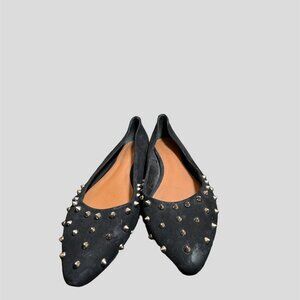 Schultz size 9B black spiked flats